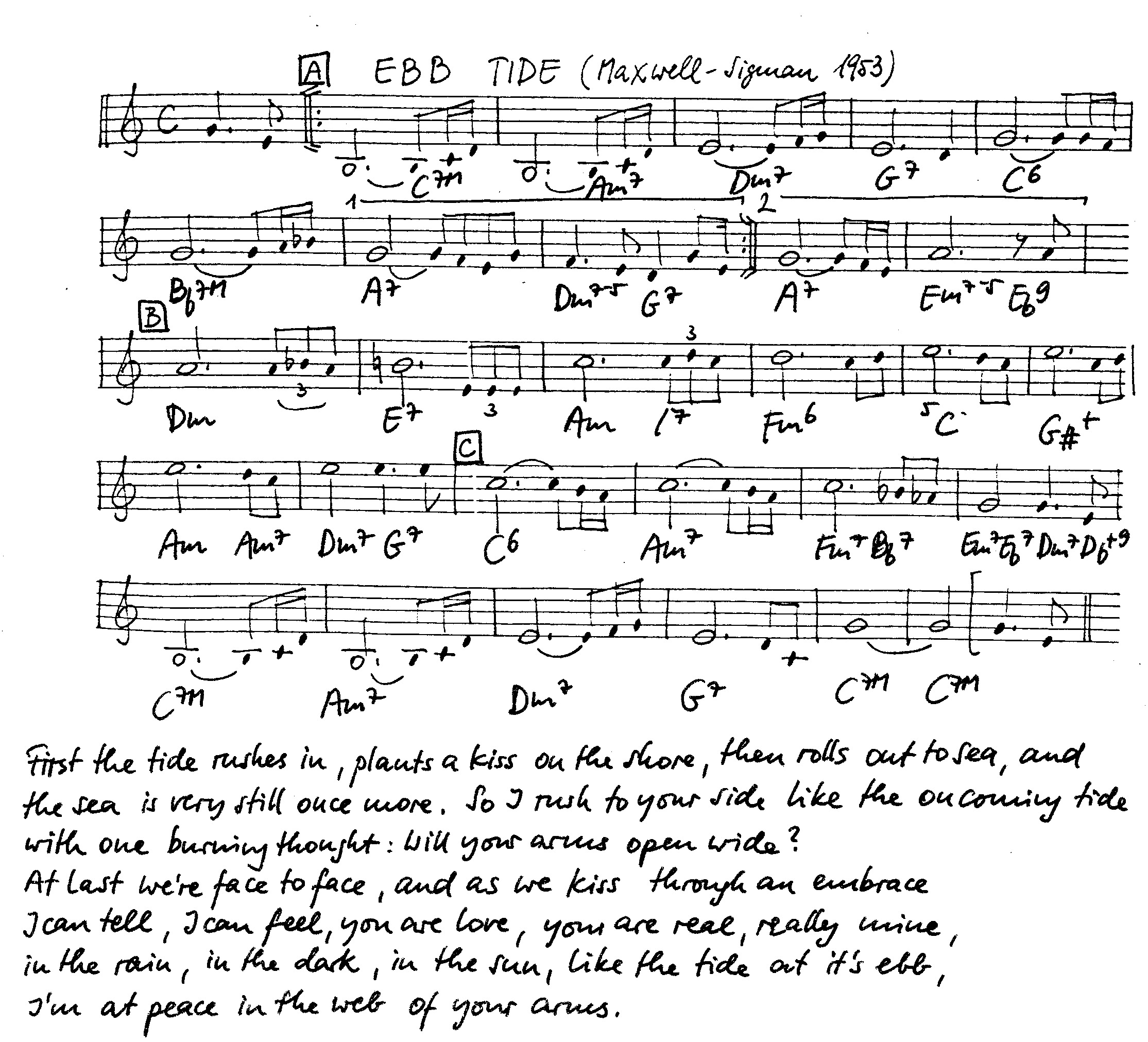 ebb tide leadsheet – book us for your next 20s or gatsby event